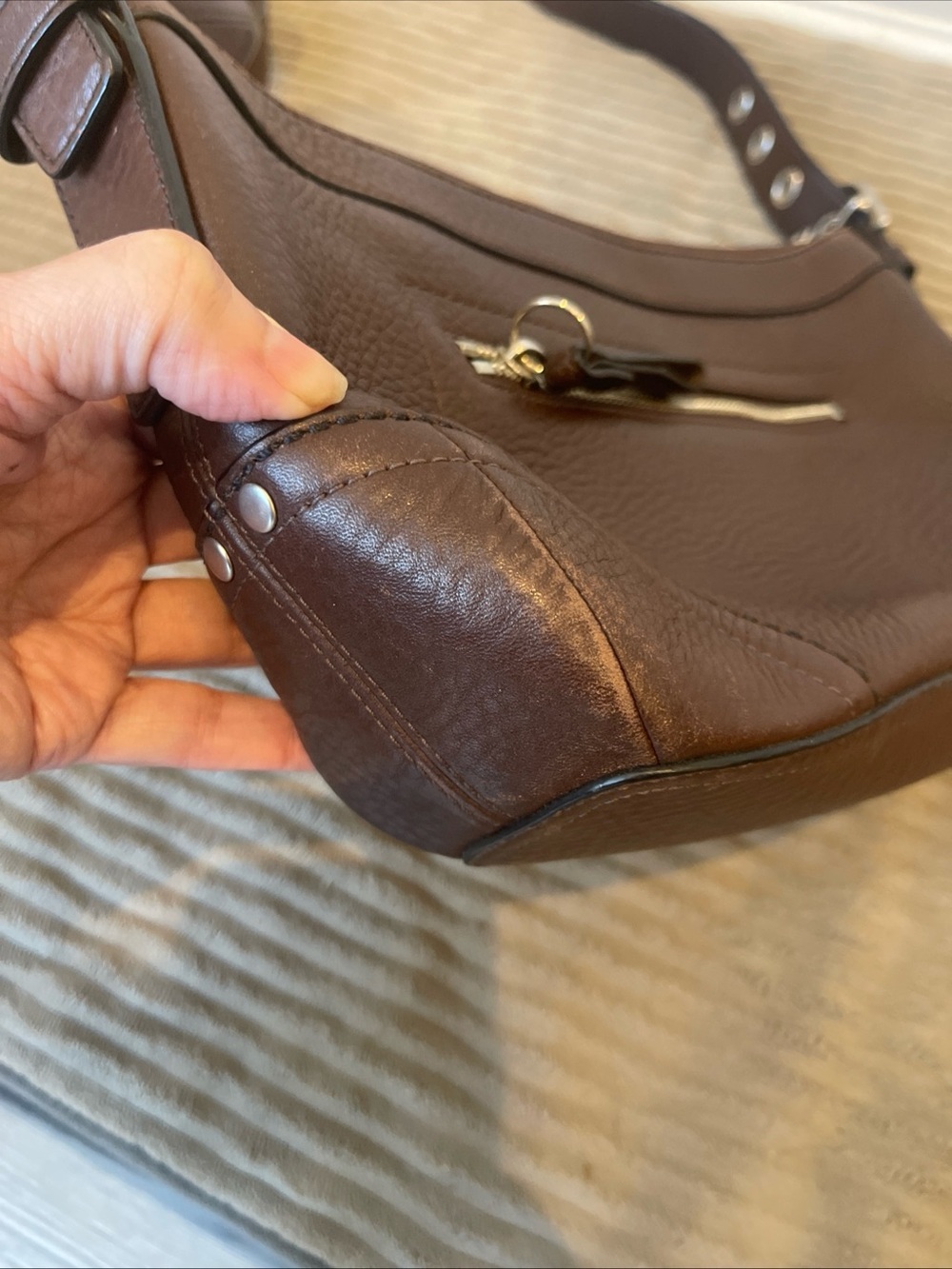 Coach Brown Leather Shoulder Bag - Picture 3 of 11